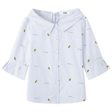 Load image into Gallery viewer, Stripe Shirt Suit-dress 2019 Leisure Time Cotton Design Feel Niche Jacket Shirt Student
